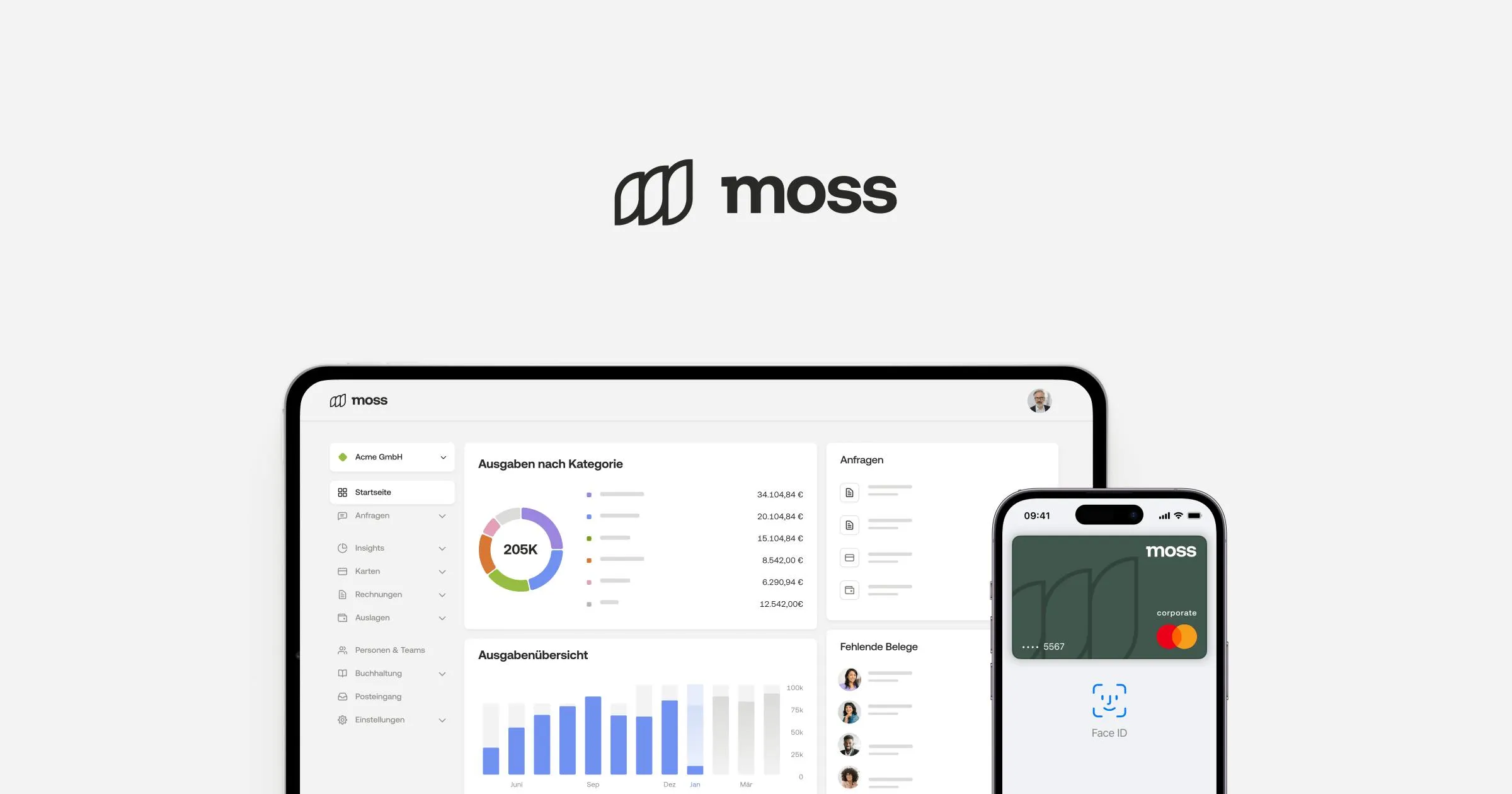 Ilustrasi Dashboard Virtual Credit Card Moss Dashboard Virtual Credit Card Moss