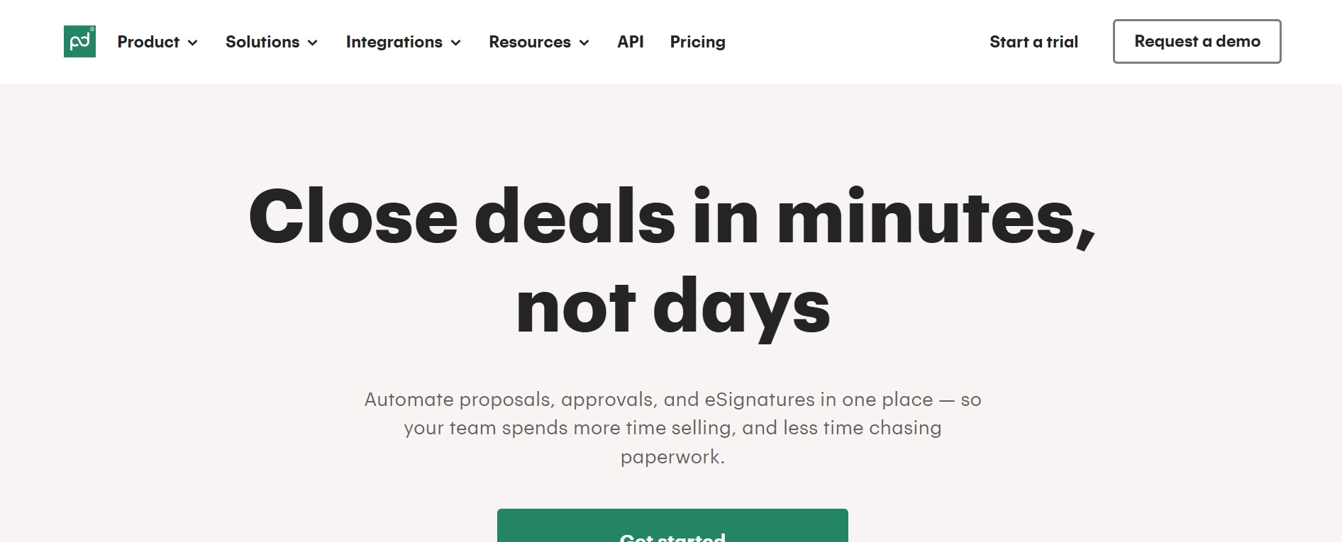 Tampilan Halaman Homepage Sales Tools PandaDoc Halaman Homepage Sales Tools PandaDoc