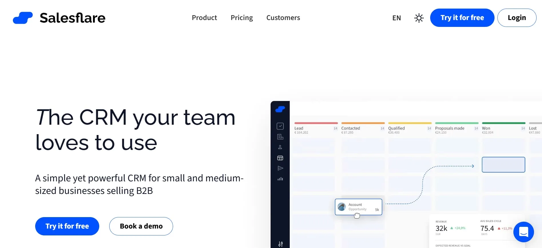 Tampilan Halaman Homepage Sales Tools Salesflare Halaman Homepage Sales Tools Salesflare