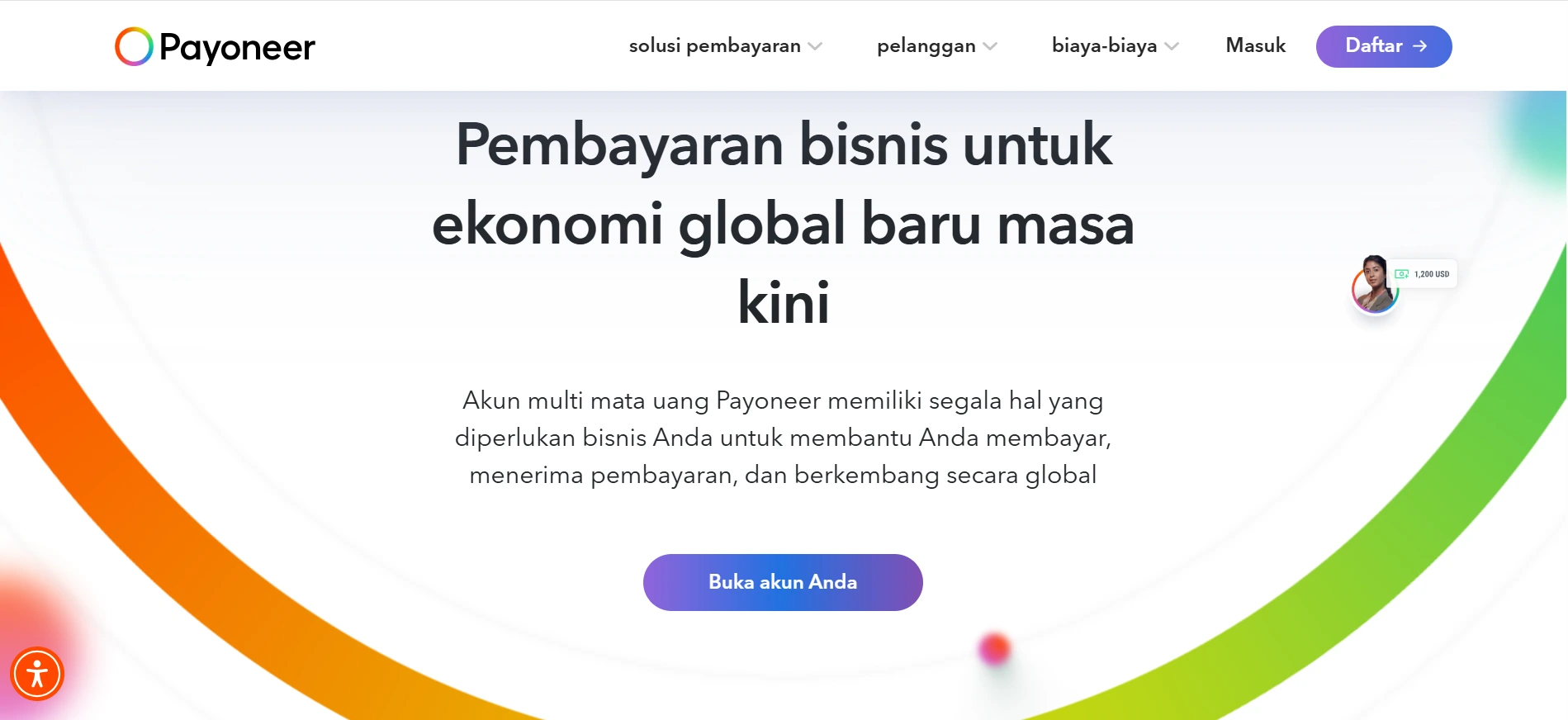 Tampilan Halaman Homepage Virtual Credit Card Payoneer Halaman Homepage Virtual Credit Card Payoneer