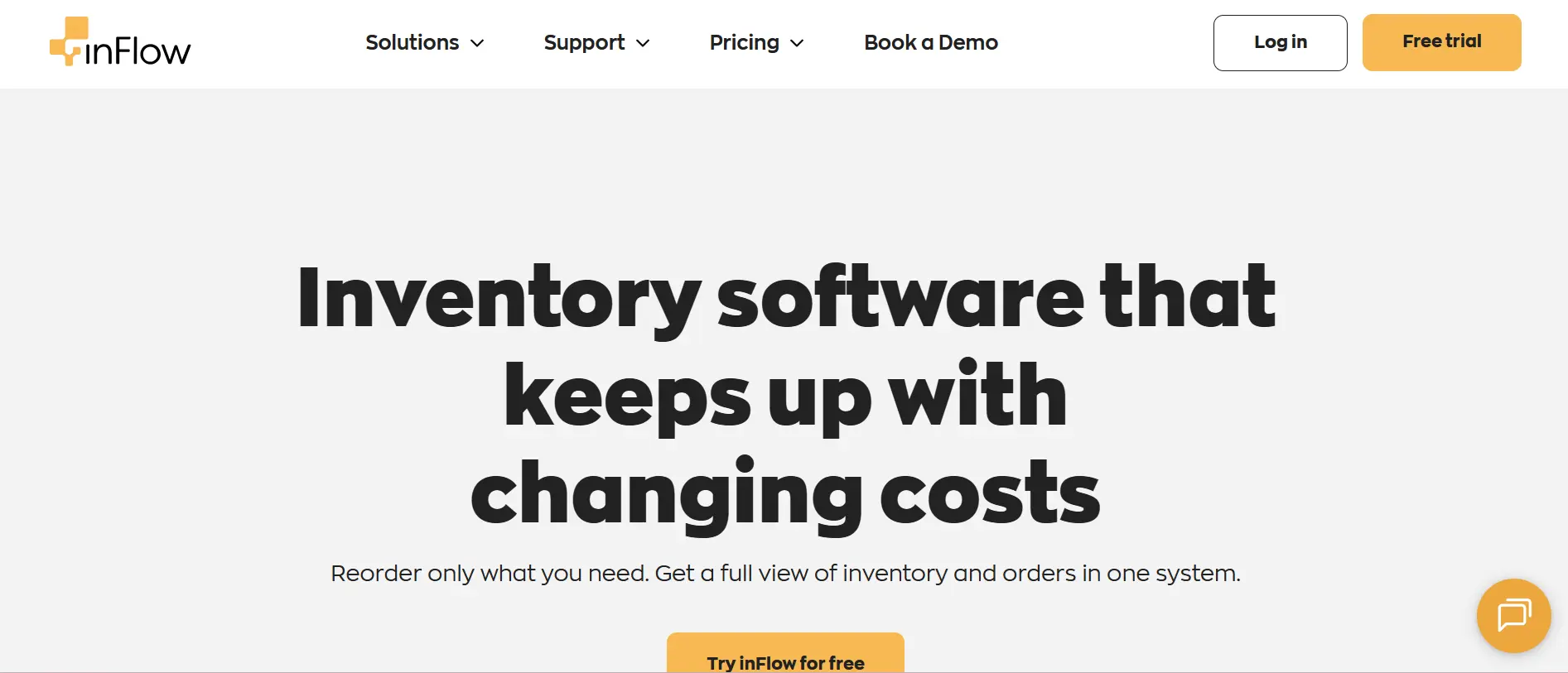 Tampilan Homepage Aplikasi Stok Barang InFlow Inventory Homepage Aplikasi Stok Barang InFlow Inventory