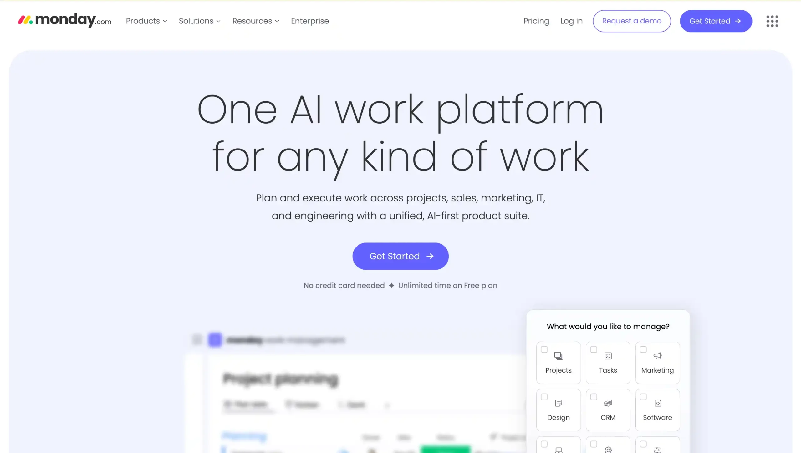 Monday.com Landing Page best customer loyalty platform-Platform kerja AI menyatukan berbagai fungsi untukperencanaan dan pelaksanaan proyek, mengoptimalkan kolaborasi di berbagai bidang.