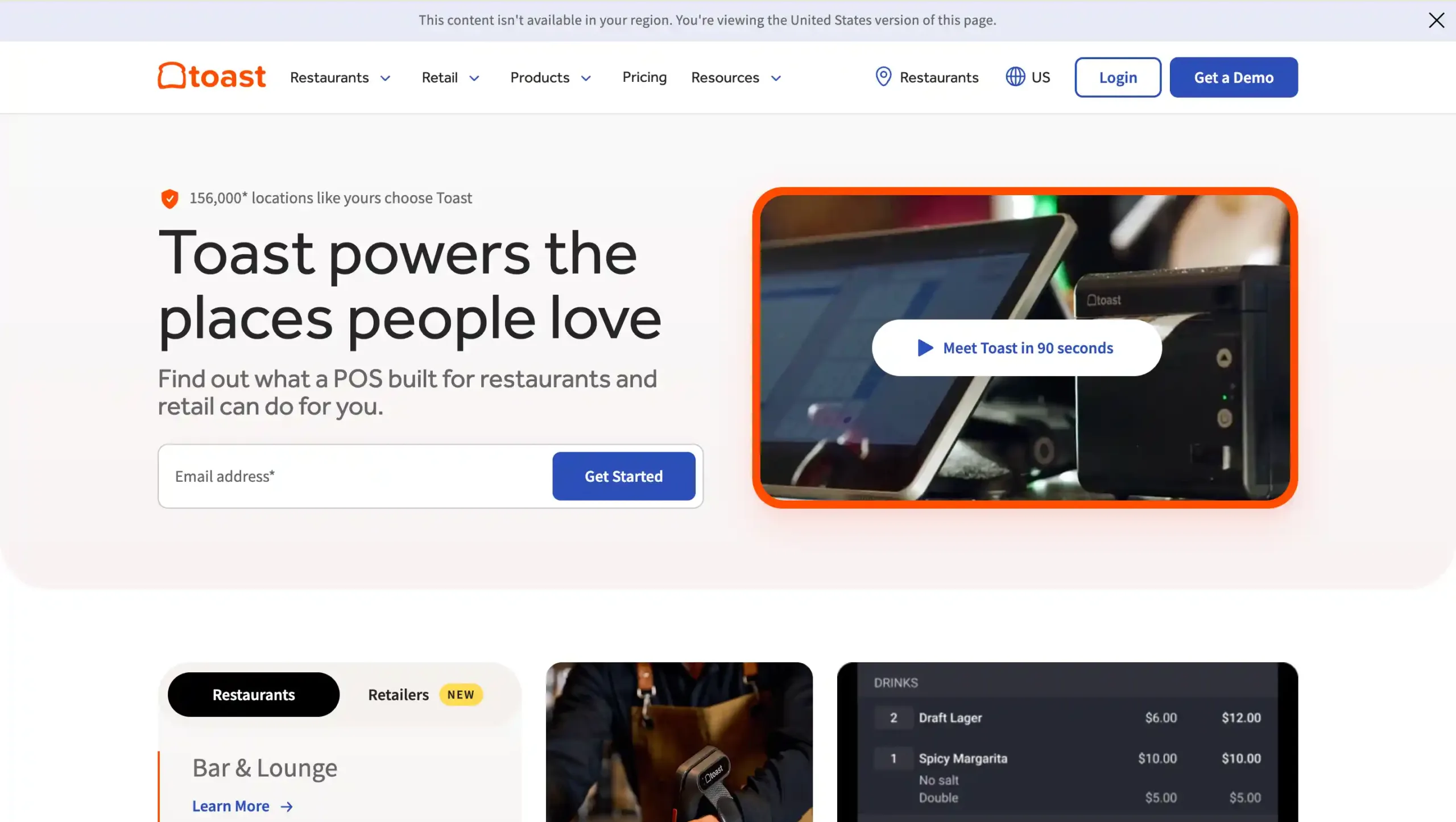 Landing Page Toast aplikasi crm untuk f&b terbaik-toast