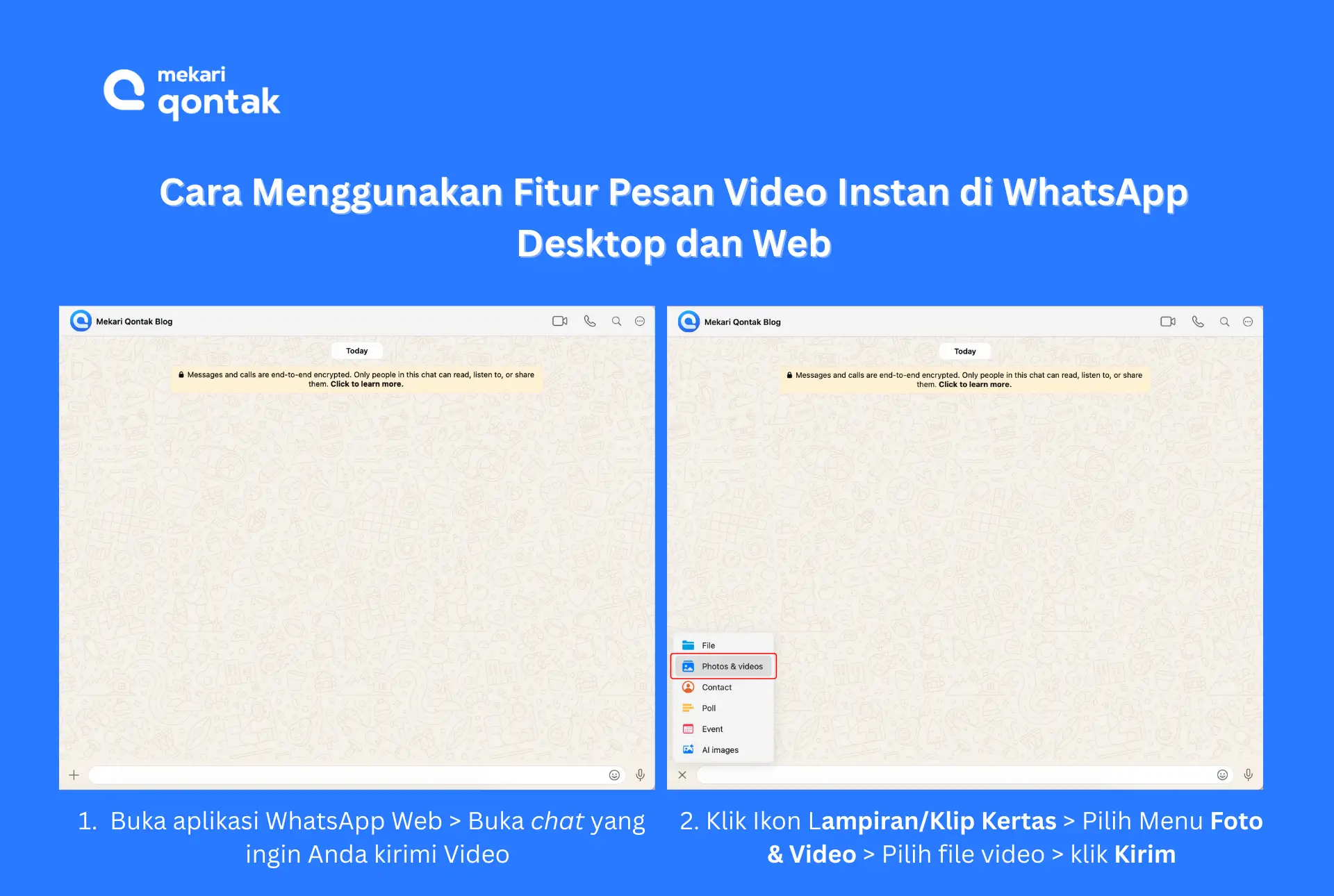 Cara Menggunakan Fitur Pesan Video Instan di WhatsApp Desktop dan Web