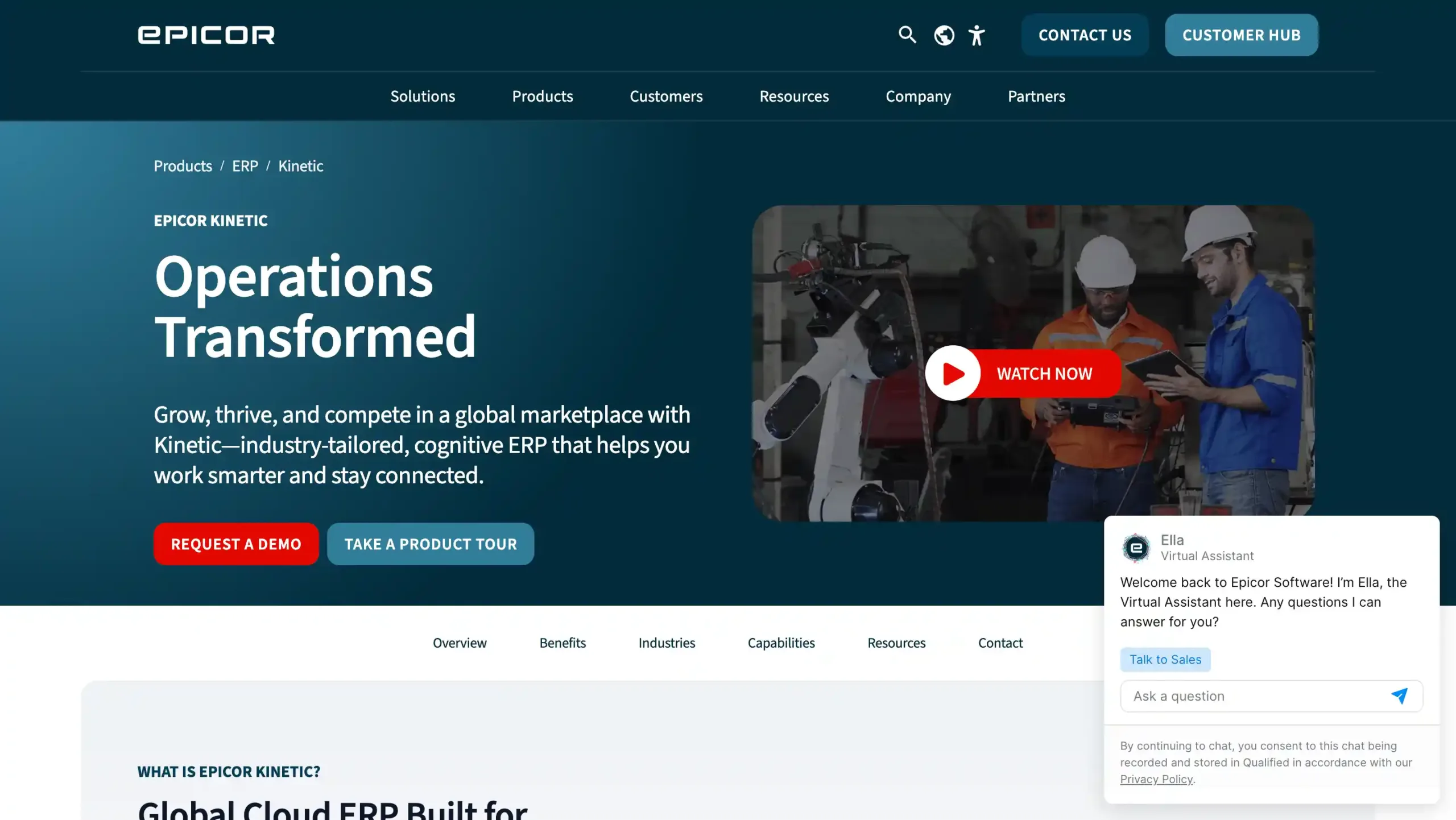 Landing Page Epicor Kinetic Epicor Kinetic-aplikasi erp terbaik