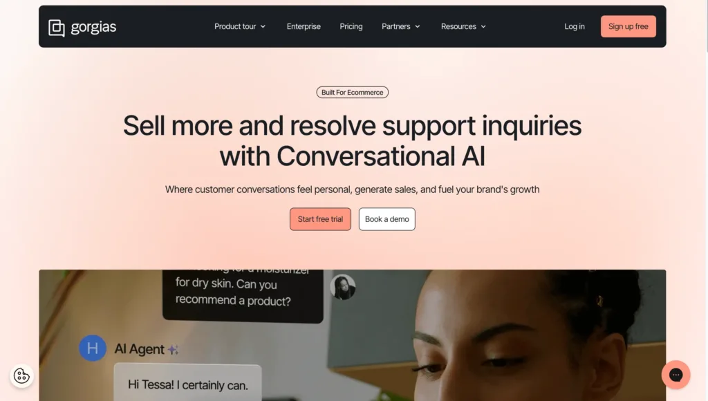 Tampilan Halaman Homepage Software Chatbot Customer Service Gorgias Halaman Homepage Software Chatbot Customer Service Gorgias