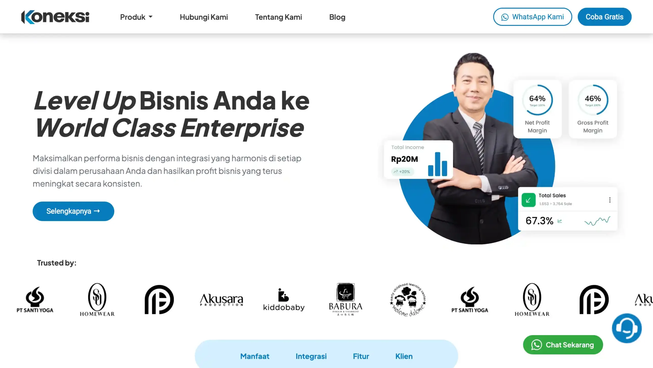 Landing Page Koneksi Koneksi-aplikasi erp terbaik