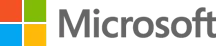 Logo Microsoft menampilkan elemen desain sederhana dengan empat kotak berwarna cerah di kiri dan nama perusahaan di sebelah kanan, menciptakan identitas yang modern dan mudah dikenali.