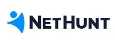 Logo NetHunt menampilkan nama brand dengan desain modern dan sederhana, memberikan kesan profesional dalam konteks layanan atau produk digital.