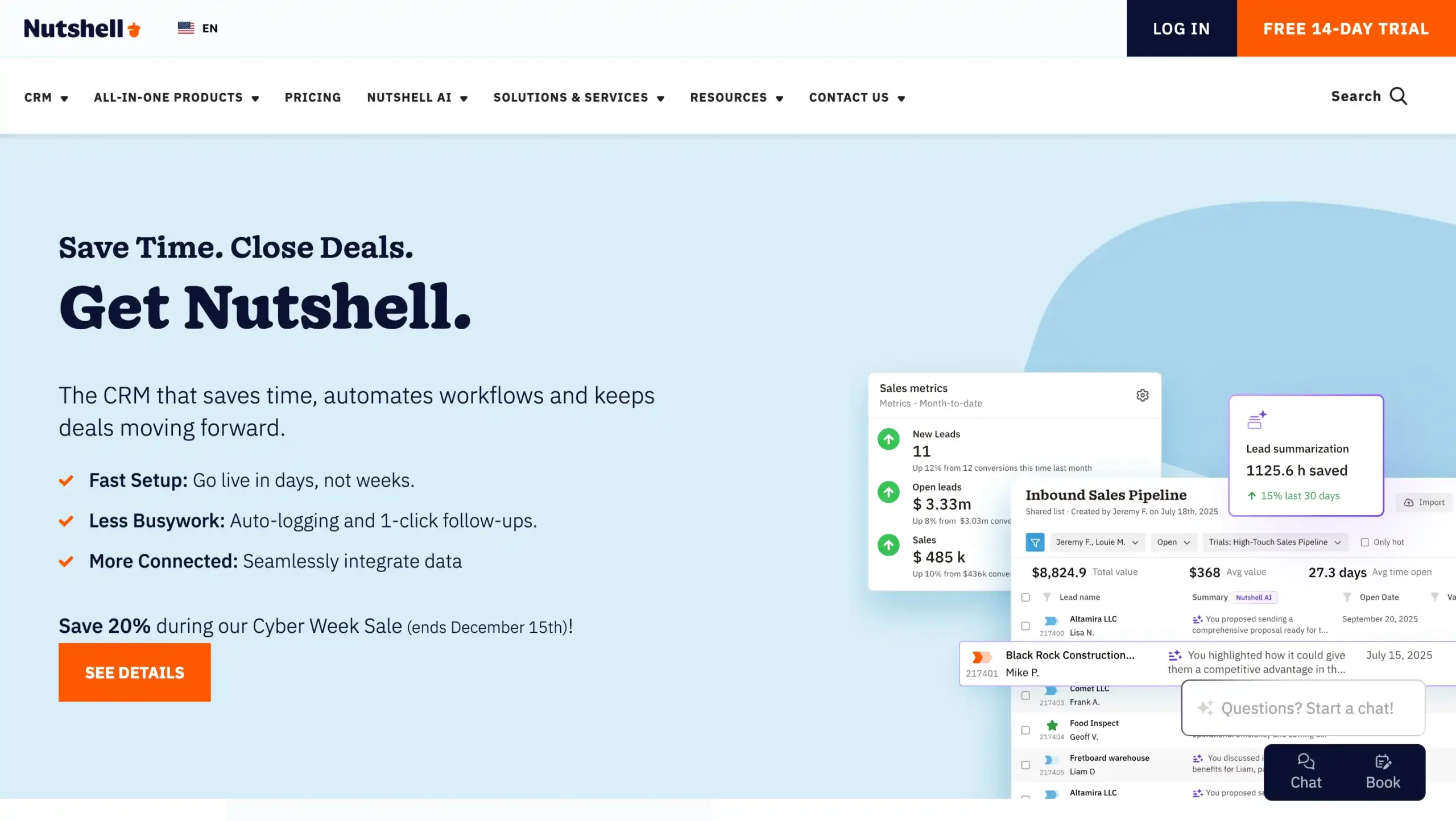 Nutshell CRM-alternatif pipedrive terbaik