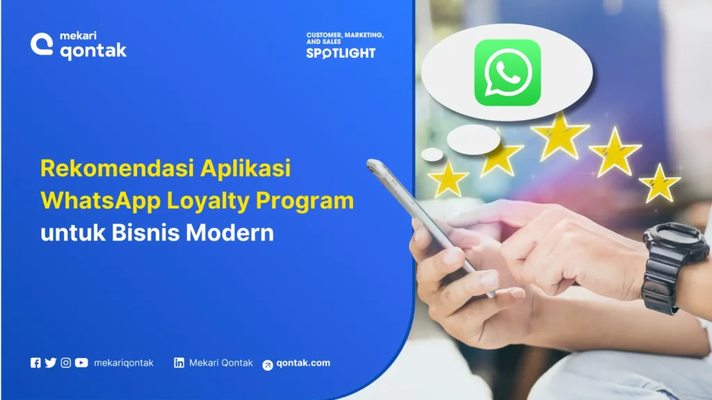 Rekomendasi Aplikasi WhatsApp Loyalty Program untuk Bisnis Modern Aplikasi rekomendasi ditampilkan dengan bintang-bintang di sampingnya, saat pengguna menjelajahi program loyalitas WhatsApp dalam konteks bisnis modern.
