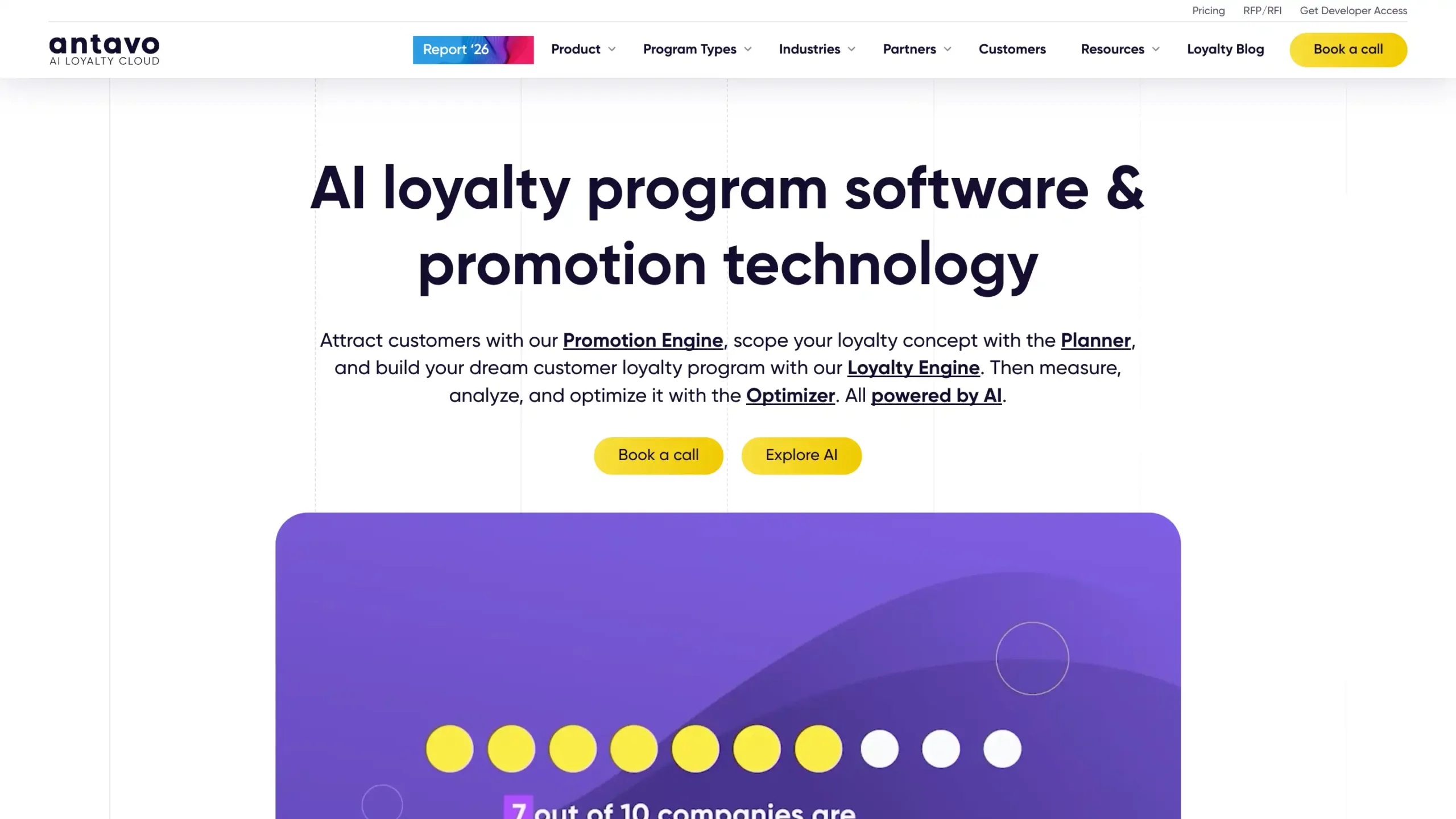 Antavo Landing Page Antavo-best customer loyalty platform