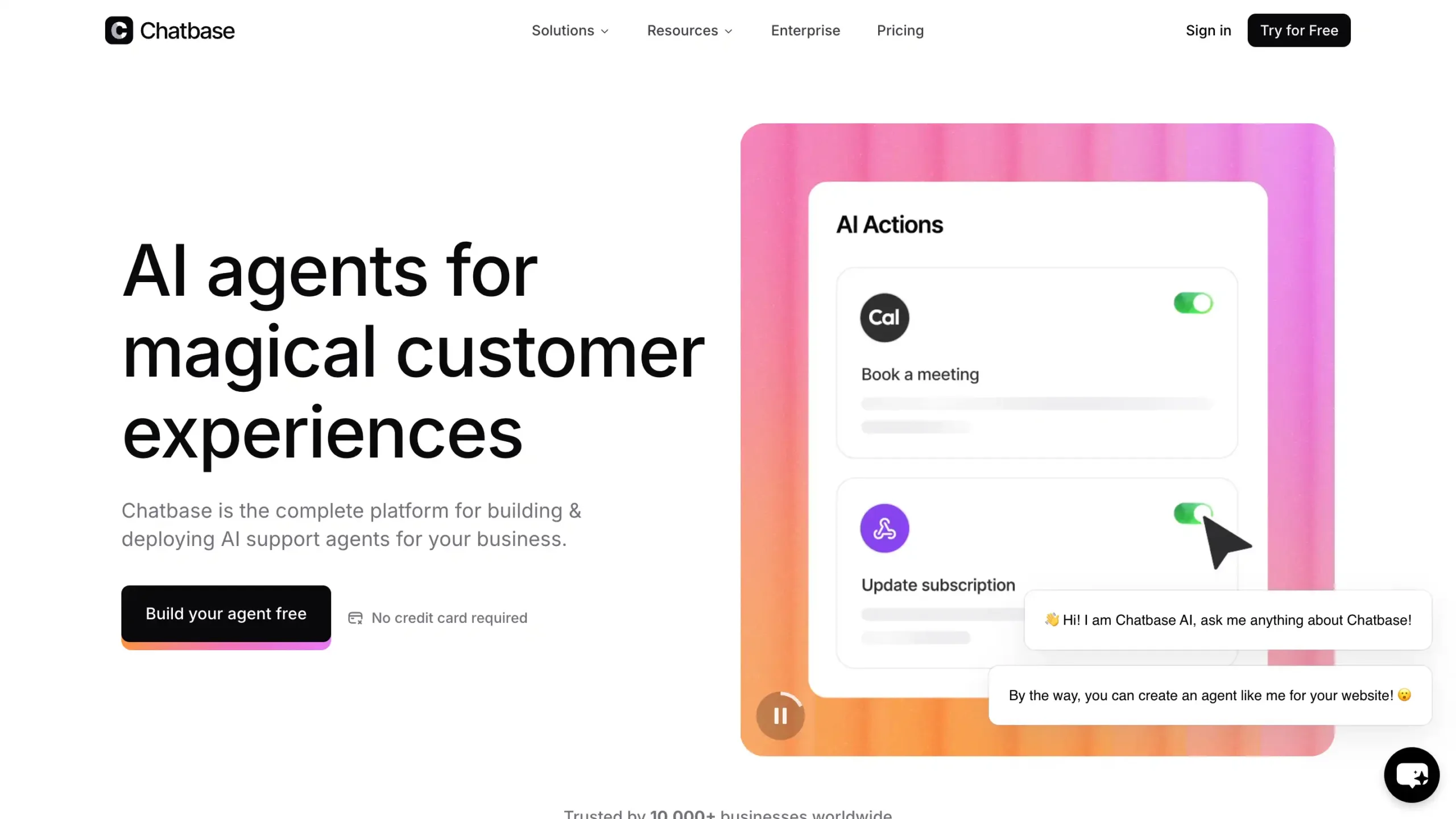 Landing Page Chatbase Chatbase-tools whatsapp ai commerce terbaik