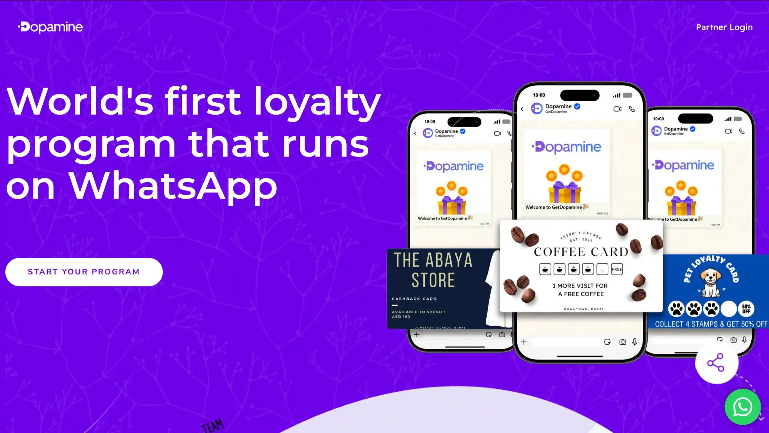 Landing Page Dopamine Dopamine-aplikasi whatsapp loyalty program terbaik