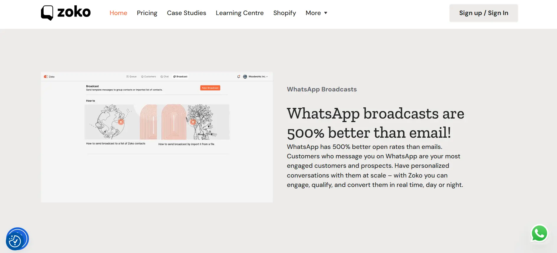 WhatsApp Broadcast Feature of the Bulk WhatsApp Sender Software Zoko