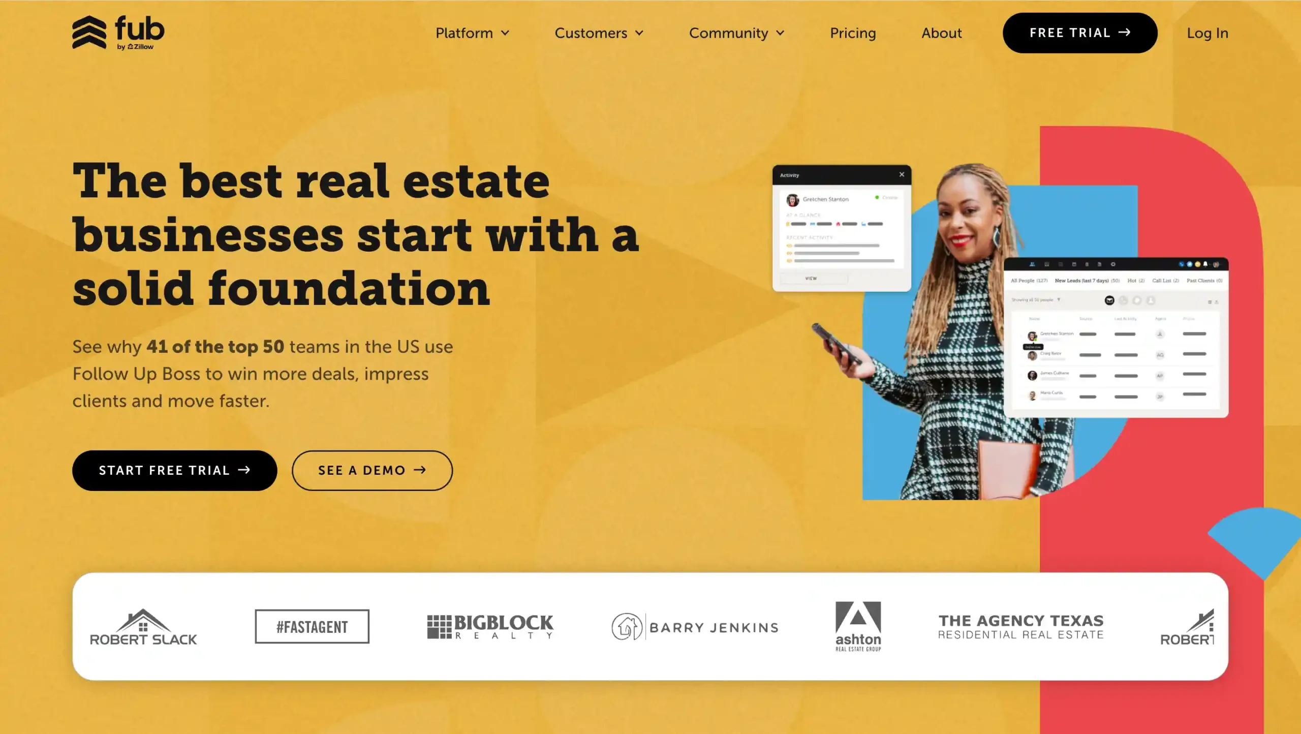 Landing Page Follow Up Boss Follow Up Boss-aplikasi crm real estate terbaik