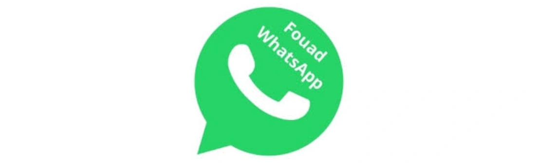 Ikon berwarna hijau dengan simbol telepon menunjukkan aplikasi pesan. Nama "Fouad WhatsApp" menandakan modifikasi dari aplikasi resmi, digunakan untuk komunikasi.