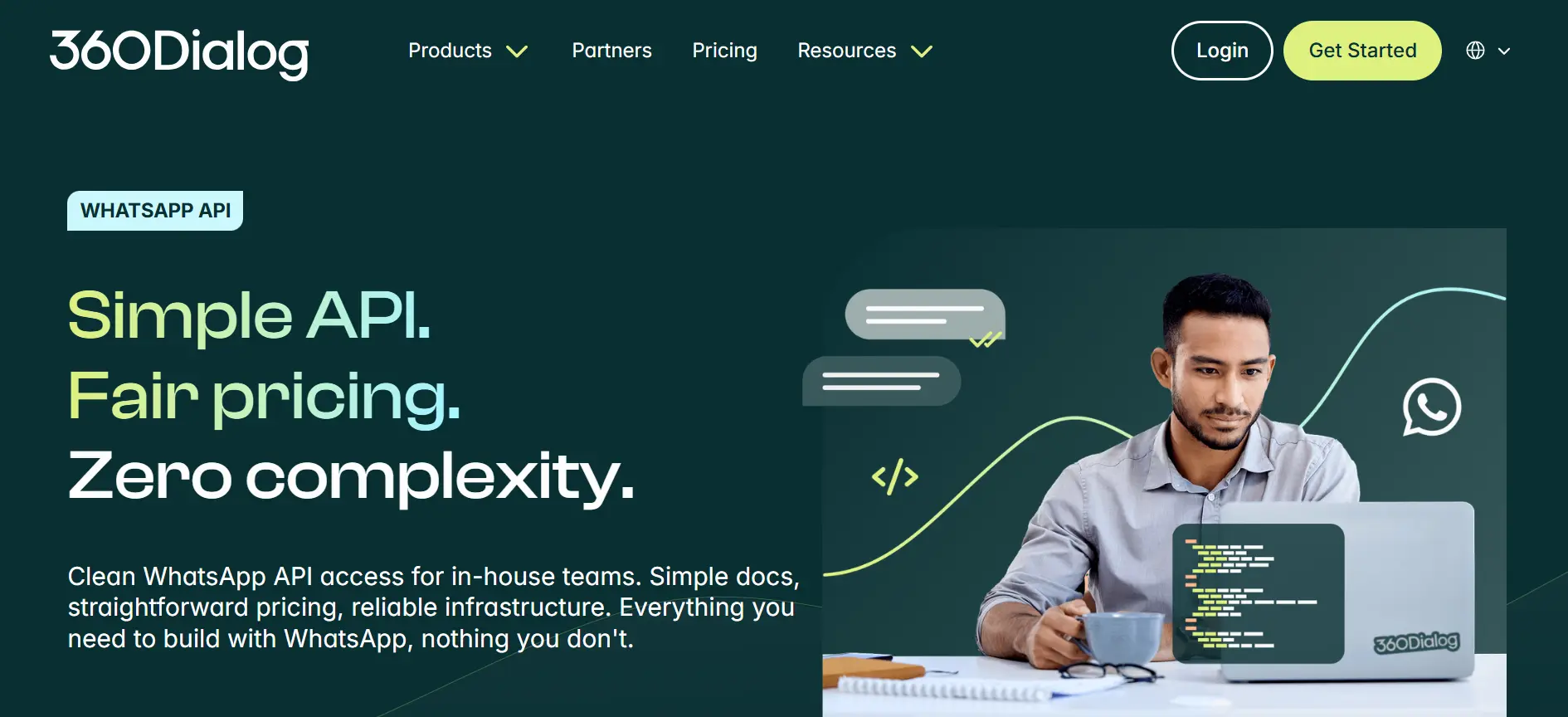 360dialog WhatsApp Blast Software Homepage