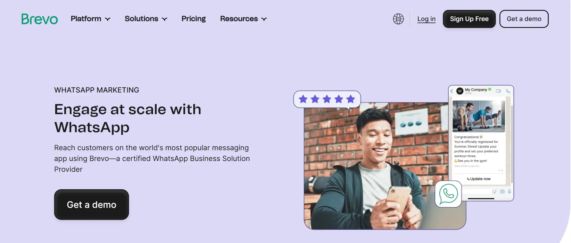 Brevo WhatsApp Blast Software Homepage