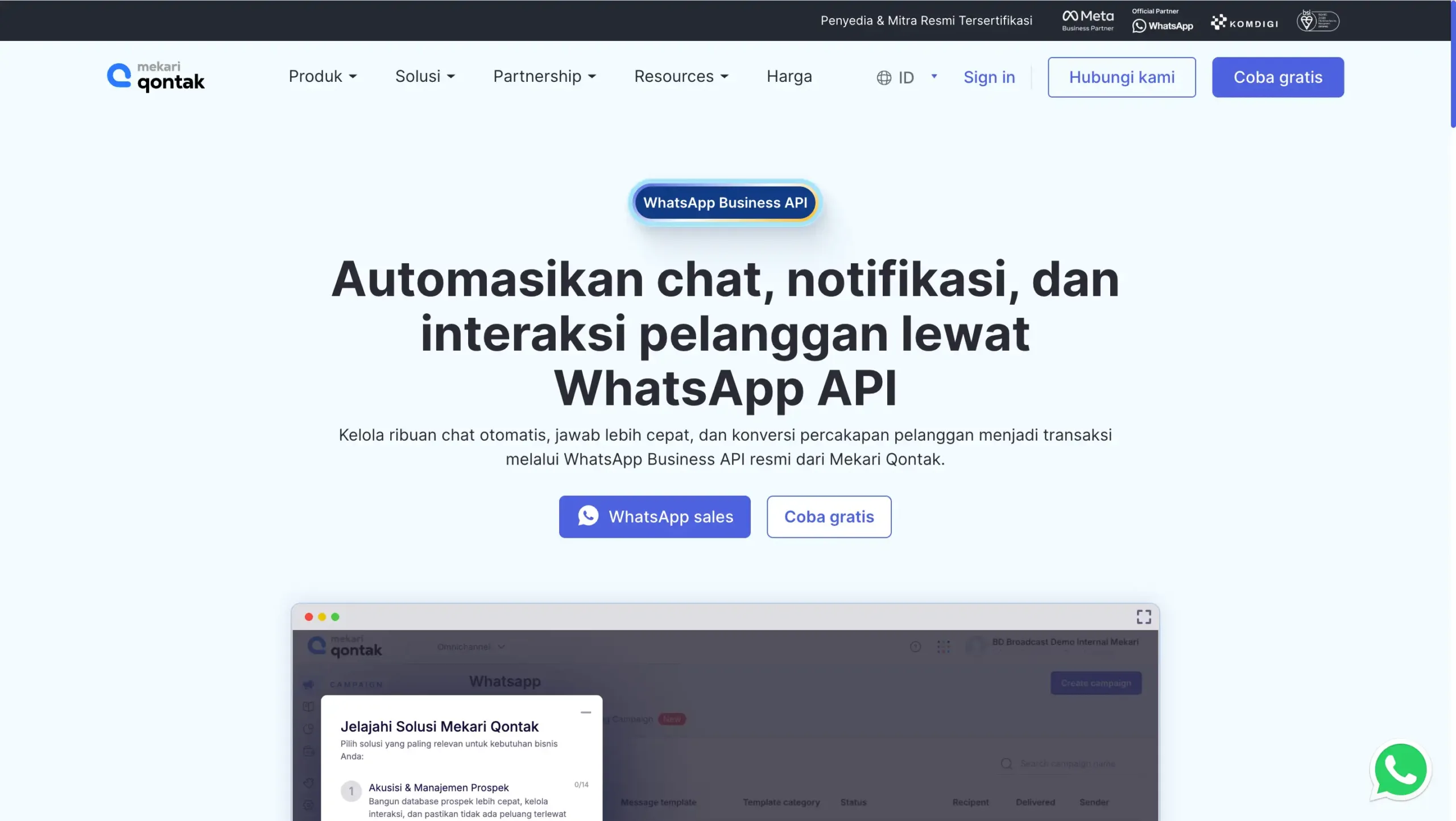 Landing Page Mekari Qontak Mekari Qontak-aplikasi whatsapp loyalty program terbaik