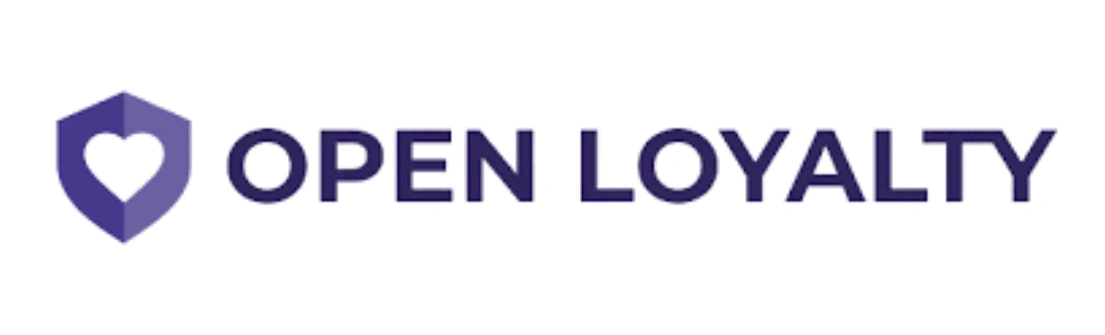 Logo berbentuk perisai dengan tulisan "OPEN LOYALTY" di bawahnya, menandakan identitas merek yang fokus pada program loyalitas pelanggan.