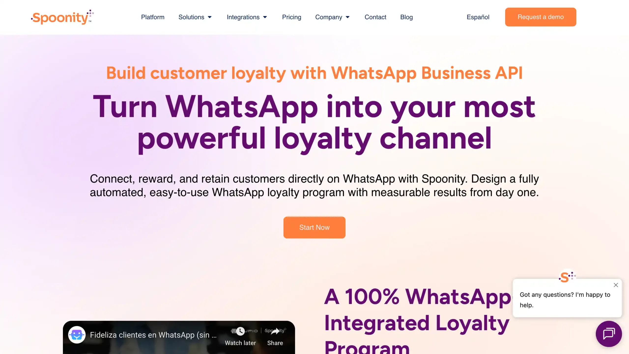 Landing Page Spoonity Spoonity-aplikasi whatsapp loyalty program terbaik