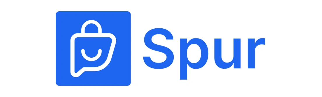 Logo berwarna biru dengan elemen grafis yang menggambarkan tas belanja, melambangkan layanan atau platform terkait shopping dan transaksi online.