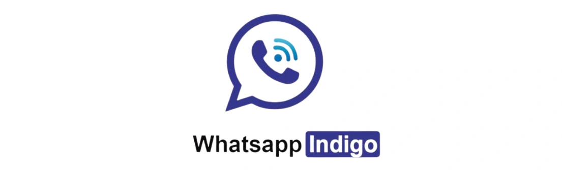 Logo aplikasi WhatsApp Indigo menonjolkan ikon telepon di dalam gelembung obrolan, menggambarkan layanan komunikasi yang modern dan dinamis.