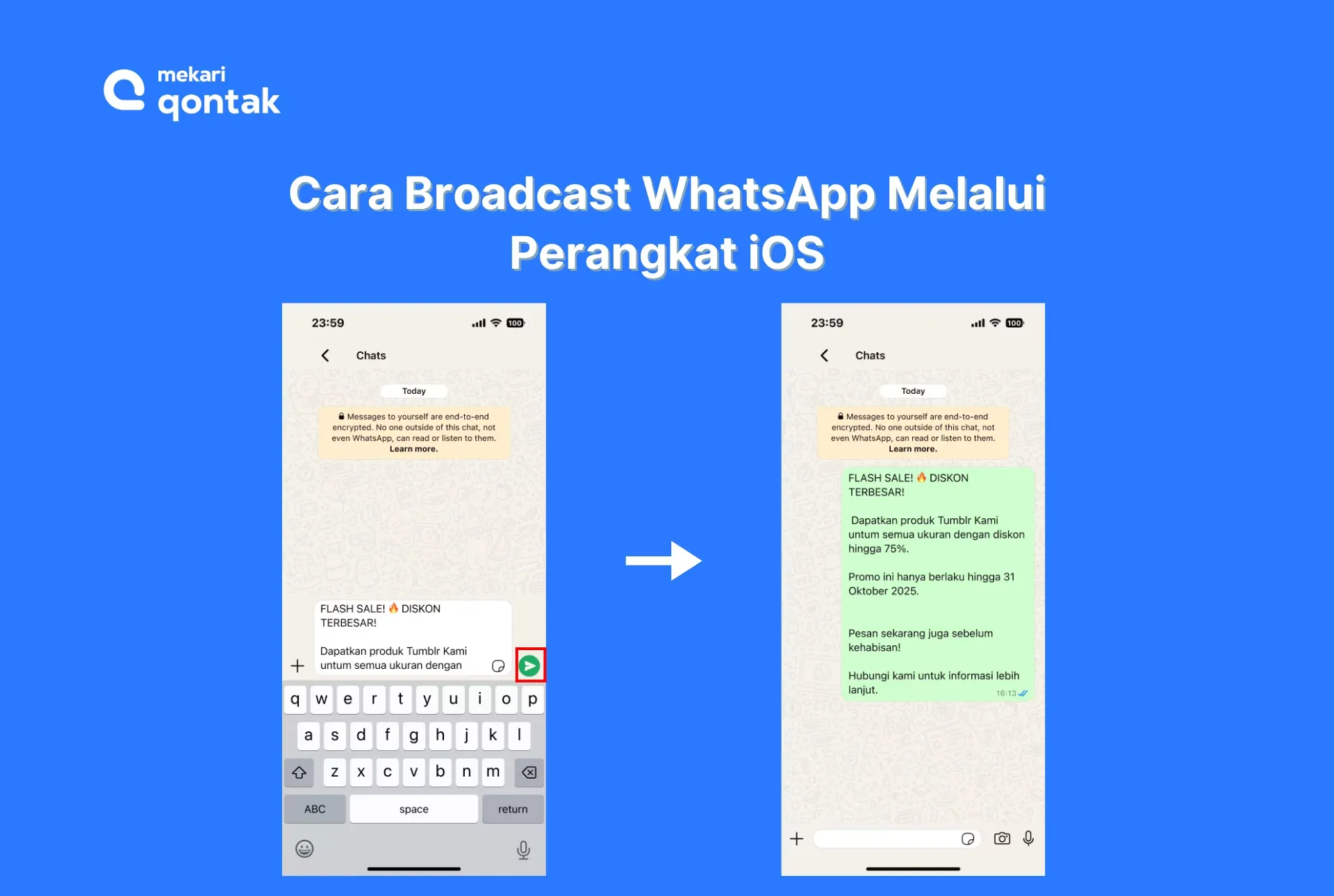 Cara Broadcast WhatsApp Melalui Perangkat iOS
