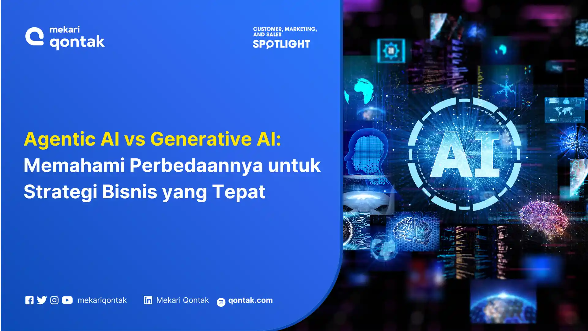 AI Generatif dan Agnostic AI dijelaskan sebagai strategi untuk meningkatkan keberhasilan bisnis dalam konteks teknologi digital yang inovatif.