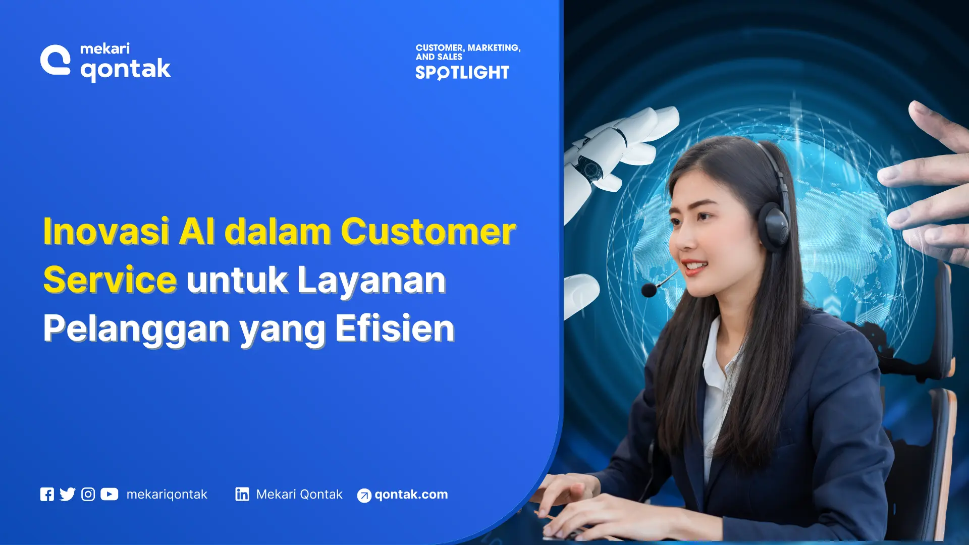 Teknologi AI digunakan untuk meningkatkan layanan pelanggan, dengan fokus pada efisiensi dalam interaksi dan dukungan pelanggan yang lebih baik.