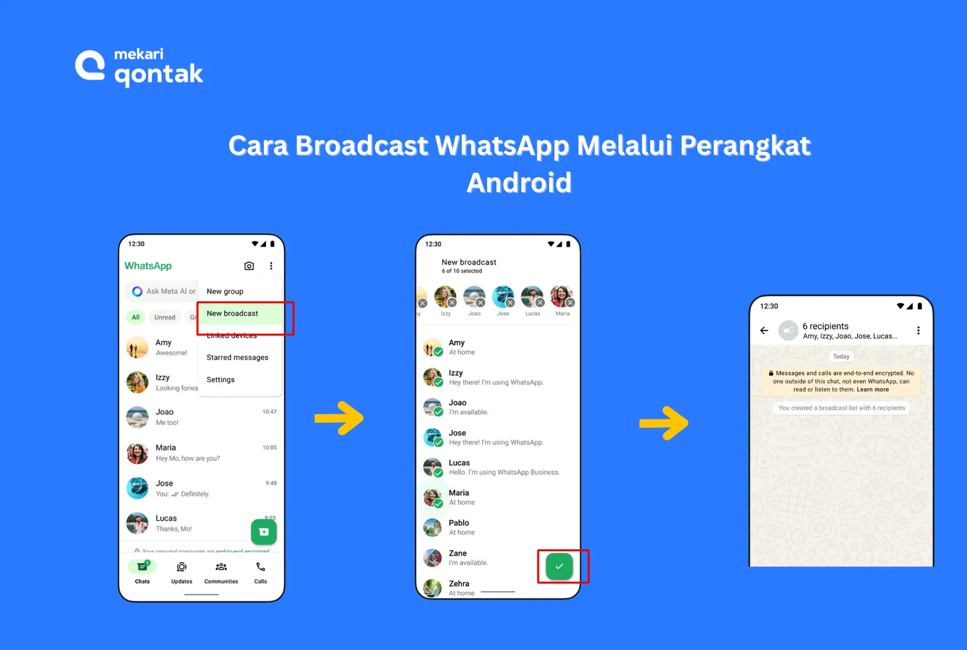 Illustration of How to Broadcast on WhatsApp via Android Devices How to Broadcast on WhatsApp via Android Devices