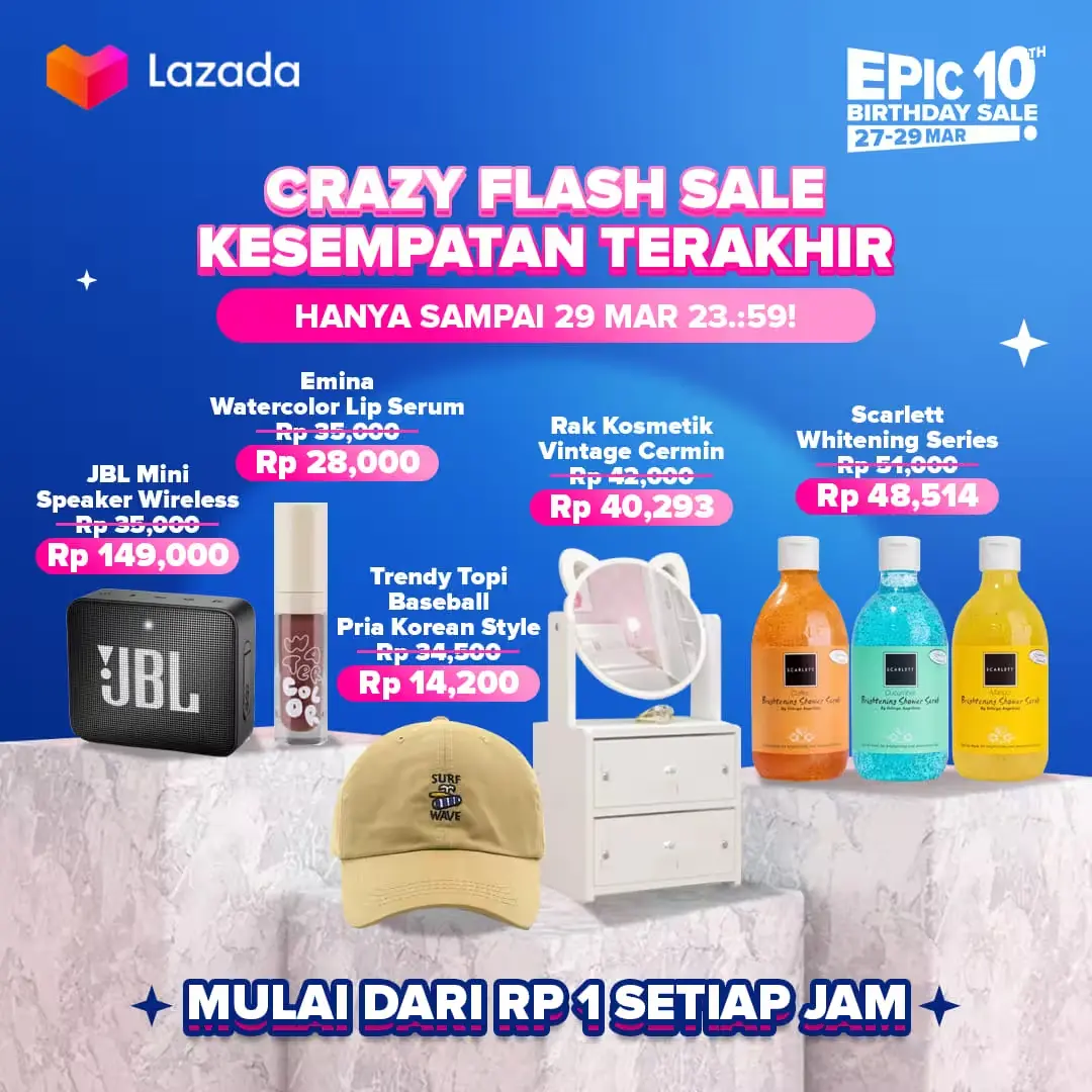 contoh flash sale lazada