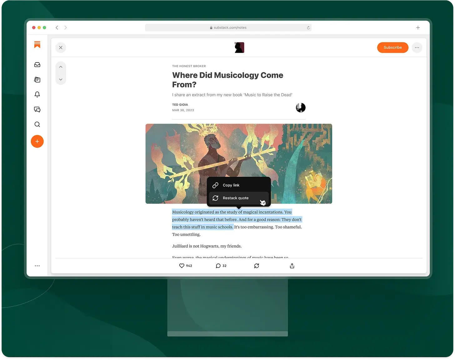 Halaman Aplikasi Alternatif X Twitter Substack Notes