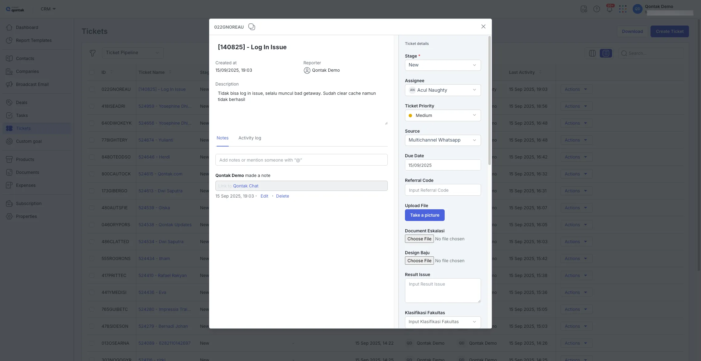 Tampilan Manajemen Tiket Software Customer Support Mekari Qontak Manajemen Tiket Software Customer Support Mekari Qontak