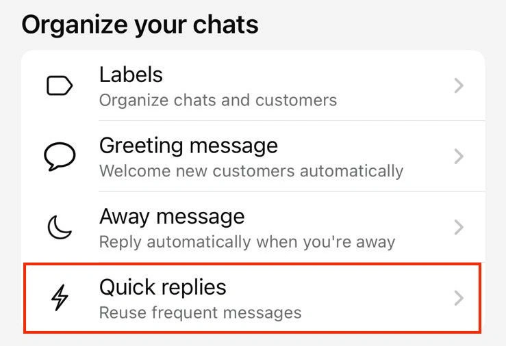 Quick Replies WhatsApp Bisnis quick replies-auto reply whatsapp bisnis saat ramadan