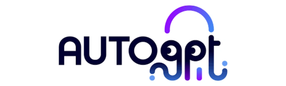 Logo "AUTOGPT" menampilkan desain modern dengan teks yang terintegrasi. Digunakan untuk merepresentasikan teknologi inovatif dalam otomasi.
