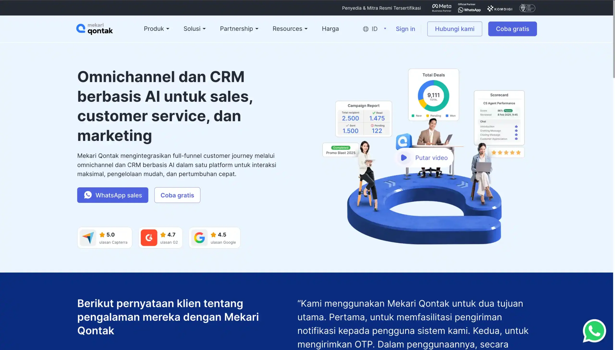 Best ai lead generation tools-mekari qontak
