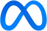 Simbol tak terbatas berwarna biru menggambarkan konsep inovasi dan teknologi, sering digunakan dalam konteks platform digital atau komunikasi.