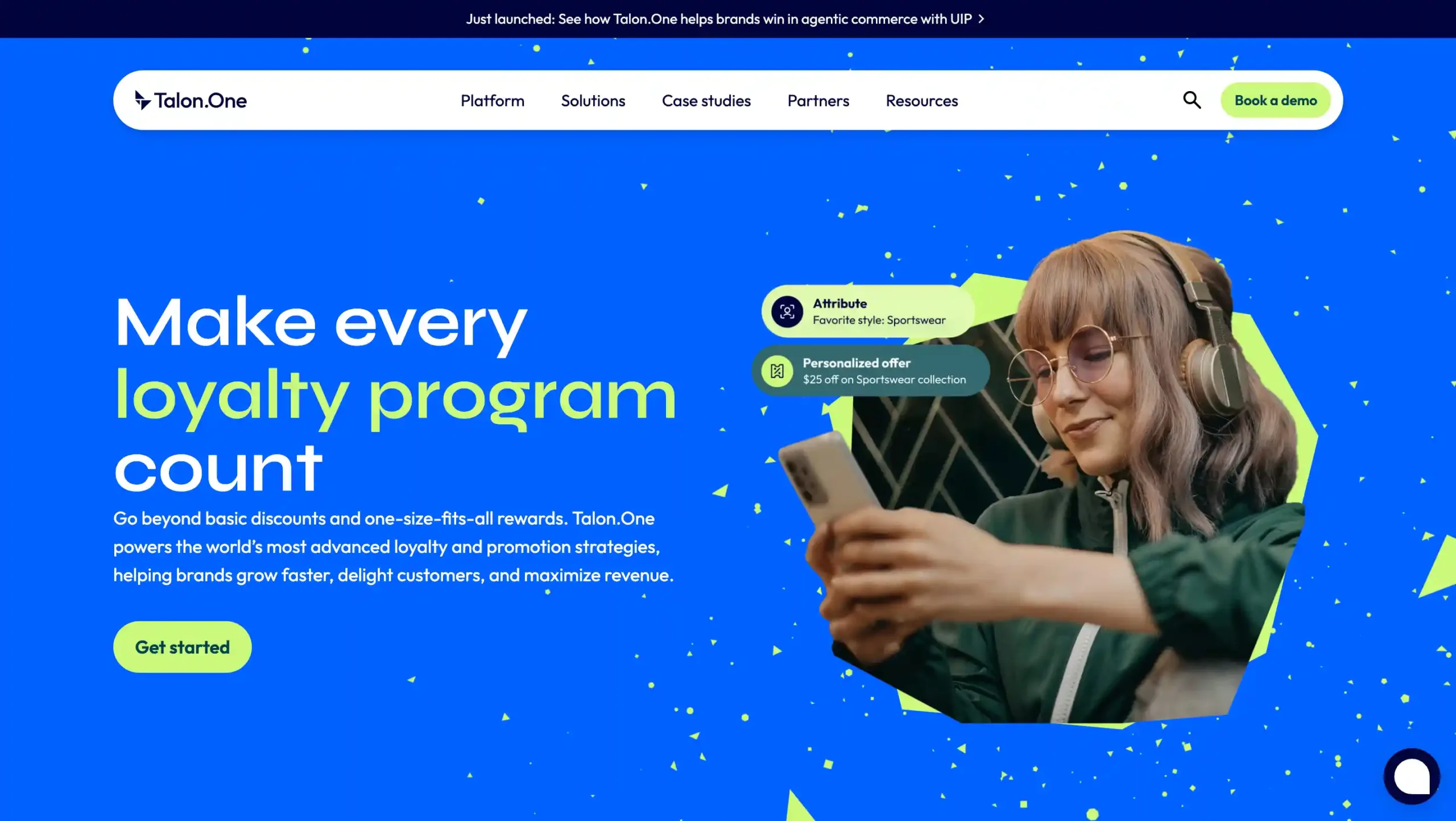 Talon.One Landing Page Talon.One-best customer loyalty platform