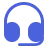 Headphone berwarna biru digunakan untuk mendengarkan musik dalam suasana santai, mungkin di dalam ruangan dengan pencahayaan lembut.