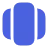 Sebuah bentuk segi delapan berwarna biru menghiasi latar belakang sederhana, menciptakan kontras yang menarik perhatian dalam desain.