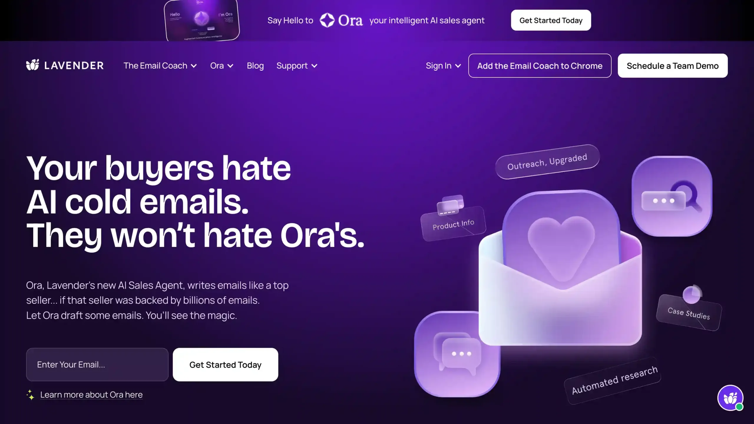 Lavender-best ai lead generation tools