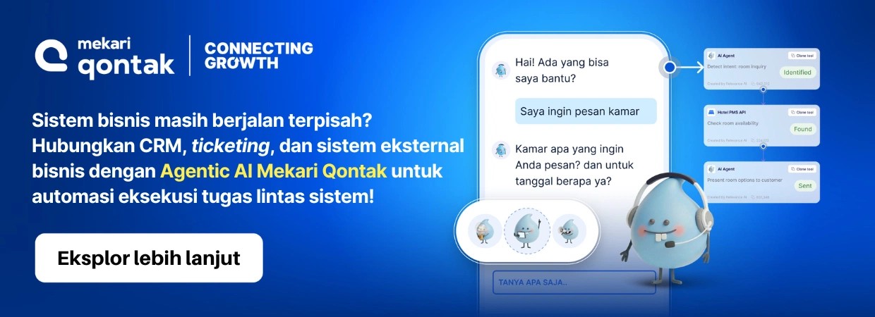 platform agentic ai mekari qontak yang bisa menyatukan seluruh sistem secara otomatis tanpa intervensi agen manusia